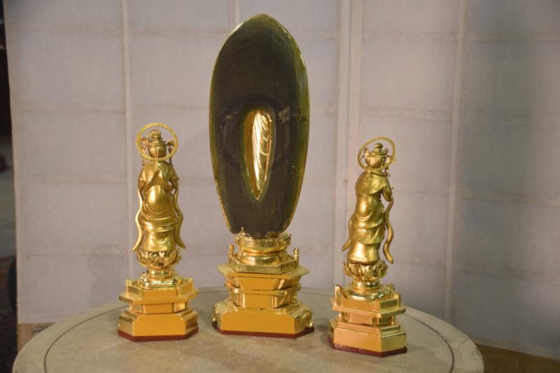 Japanese Gilded Amida San and 2  bodhisattvas Height:440mm - Image 7