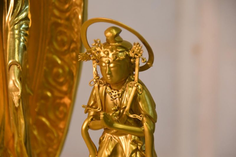Japanese Gilded Amida San and 2  bodhisattvas Height:440mm - Image 4