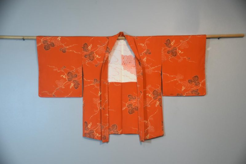 Orange Silk Haori Jacket - Image 5
