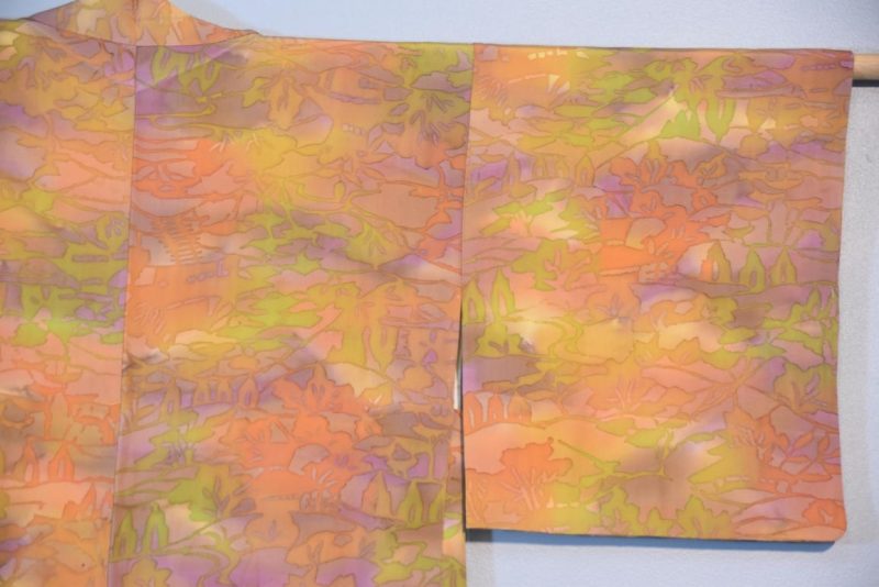 Autumn Watercolours Silk Haori Jacket - Image 10