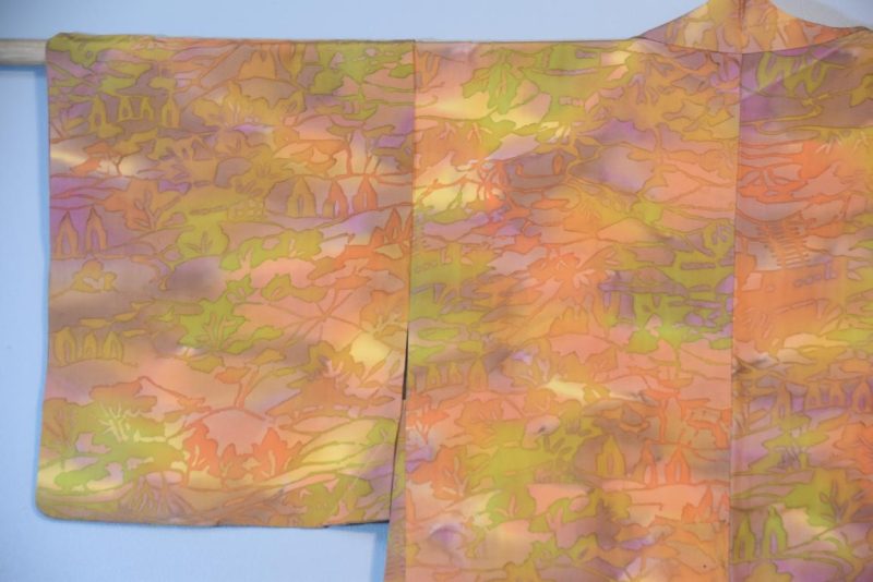 Autumn Watercolours Silk Haori Jacket - Image 9