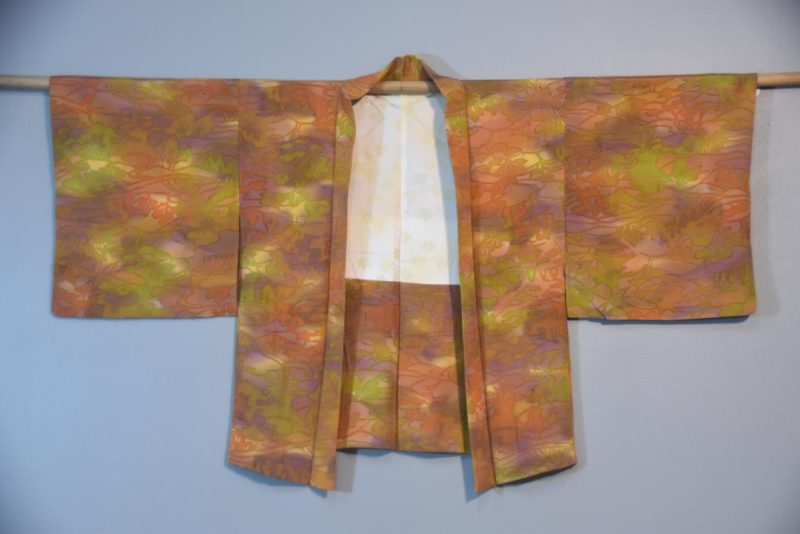 Autumn Watercolours Silk Haori Jacket - Image 4