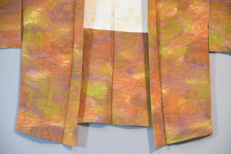 Autumn Watercolours Silk Haori Jacket - Image 6