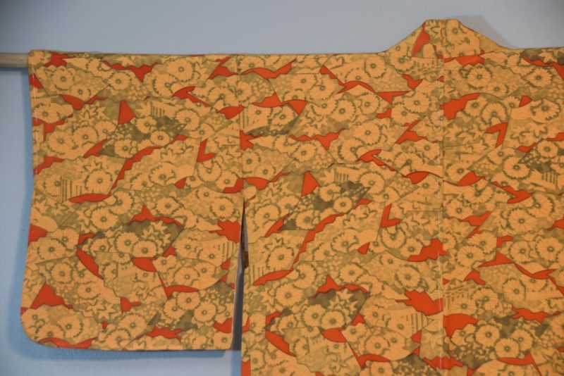 Japanese Fans Vintage Silk Haori Jacket - Image 4