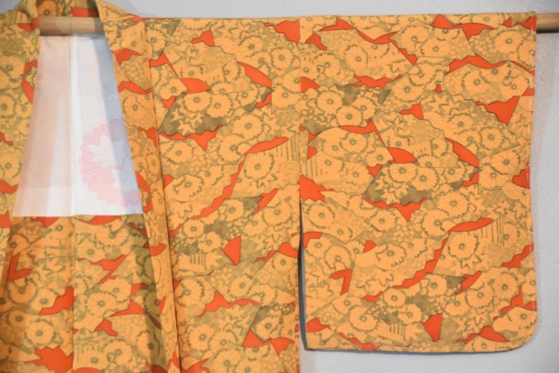 Japanese Fans Vintage Silk Haori Jacket - Image 9