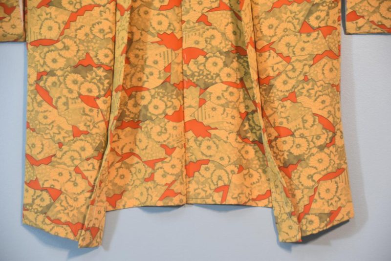 Japanese Fans Vintage Silk Haori Jacket - Image 8