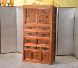 A 2 Section Hikone Region Merchants Chest Width925mm