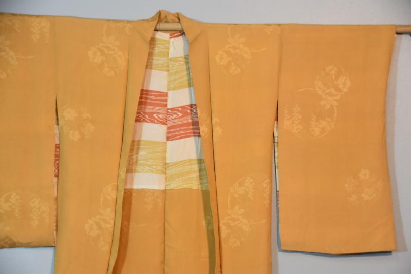 Mustard Soft Silk Haori Jacket - Image 12