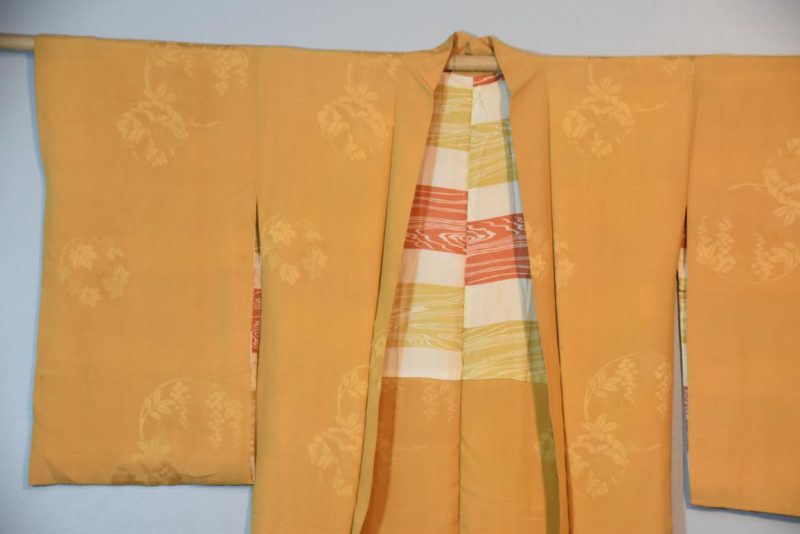 Mustard Soft Silk Haori Jacket - Image 11