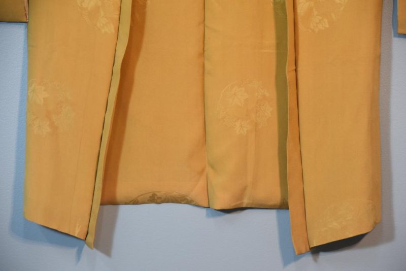 Mustard Soft Silk Haori Jacket - Image 10