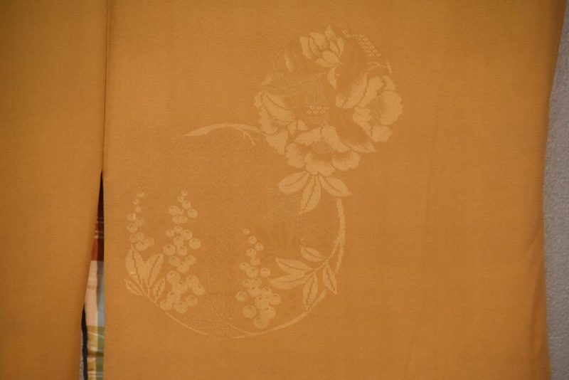 Mustard Soft Silk Haori Jacket - Image 2