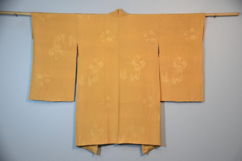 Mustard Soft Silk Haori Jacket - Image 3