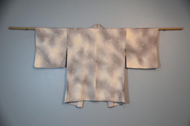 Soft Silvery Grey Japanese Silk Haori Jacket - Image 3