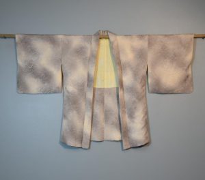 Soft Silvery Grey Japanese Silk Haori Jacket