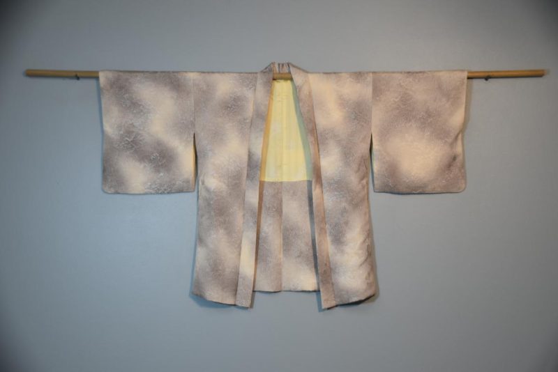 Soft Silvery Grey Japanese Silk Haori Jacket