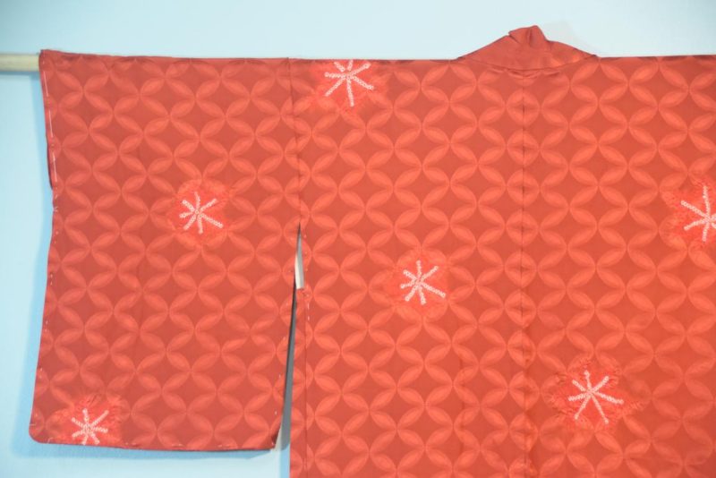 Rich Red Japanese Silk Haori Jacket - Image 8
