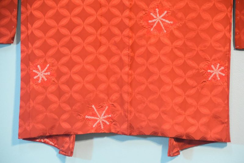 Rich Red Japanese Silk Haori Jacket - Image 7