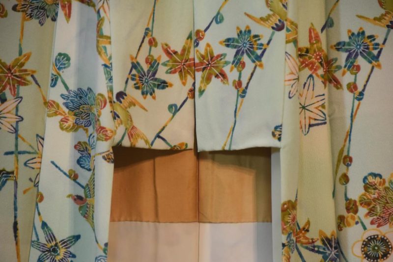 Bird and Blossom Japanese Vintage Silk Kimono - Image 3