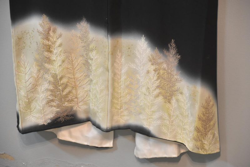 Pinetree Tomosode Vintage Japanese Silk Kimono - Image 8