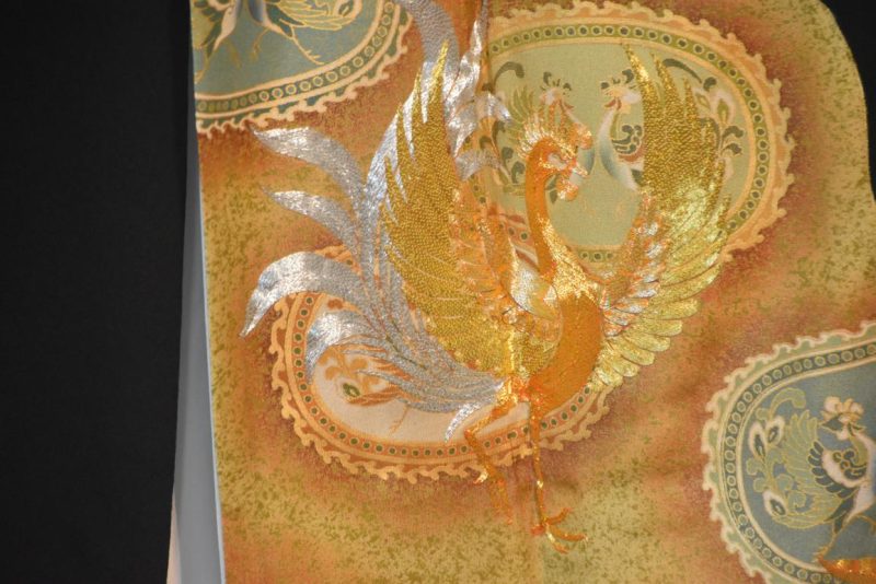 Embroidered Japanese Vintage Silk Kimono - Image 2
