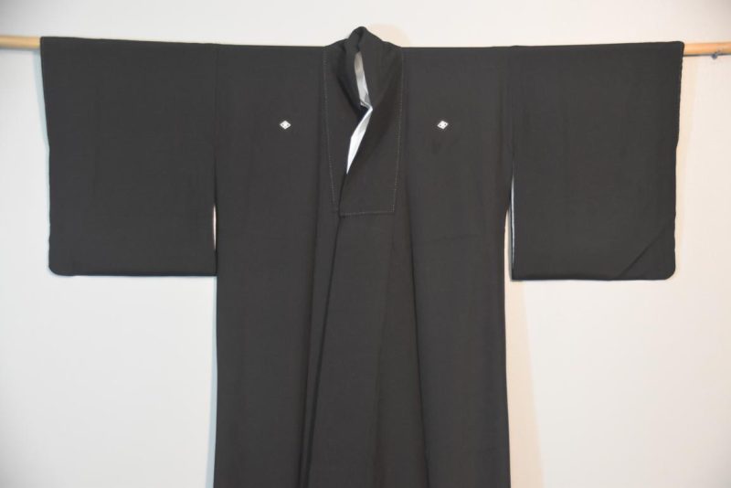 Tomosode Landscape Japanese Vintage Silk Kimono - Image 5