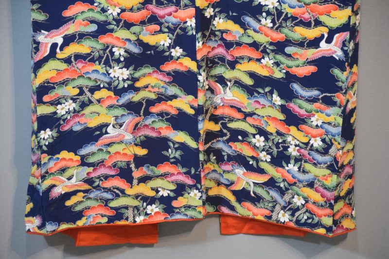 Flying Crane Japanese Silk Kimono - Image 6