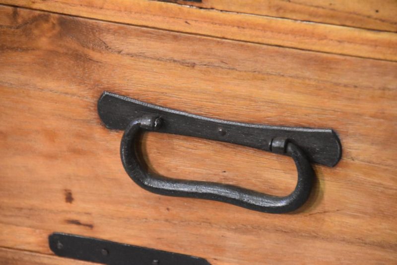 Antique Japanese Kannon Biraki Isho Tansu Clothing Chest 2 Sections Width:910mm - Image 15