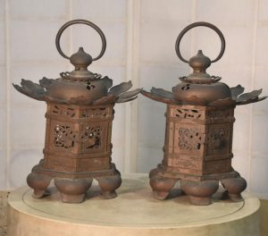 Pair of Temple Hanging Lanterns Width:610mm