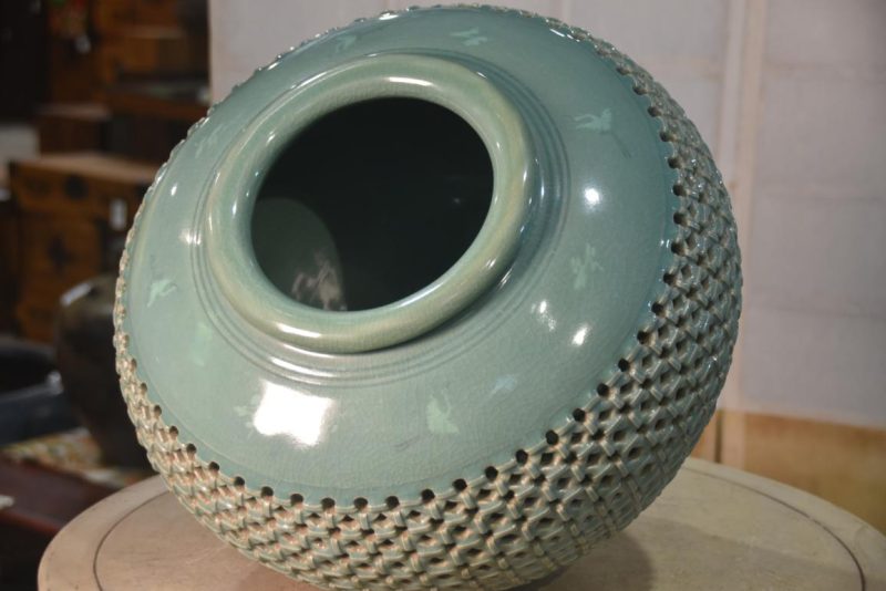 Korean Celadon Vase Width:410mm - Image 5