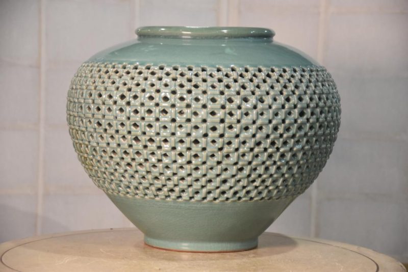 Korean Celadon Vase Width:410mm - Image 3
