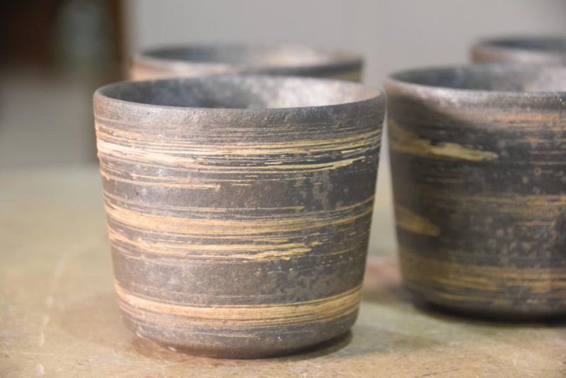 Set of 6 Shigaraki Pottery Cups - Image 4