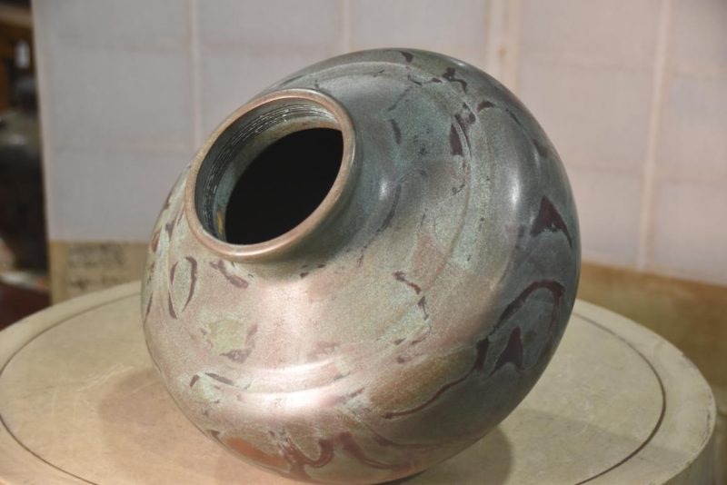 Japanese Seido Bronze Vase Width:320mm - Image 7