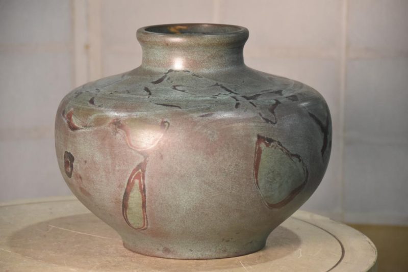 Japanese Seido Bronze Vase Width:320mm - Image 6
