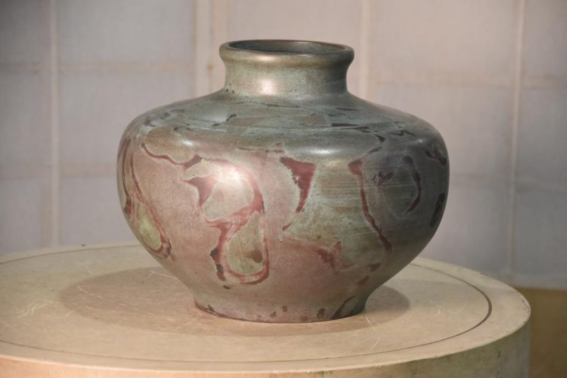Japanese Seido Bronze Vase Width:320mm