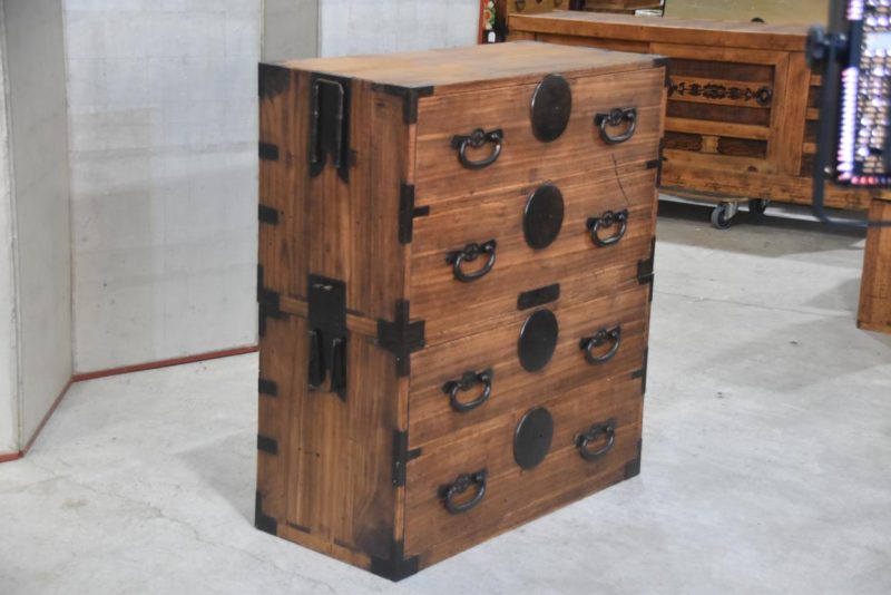 Antique Clothing Chest 4 Drawers Width:910mm - Image 14