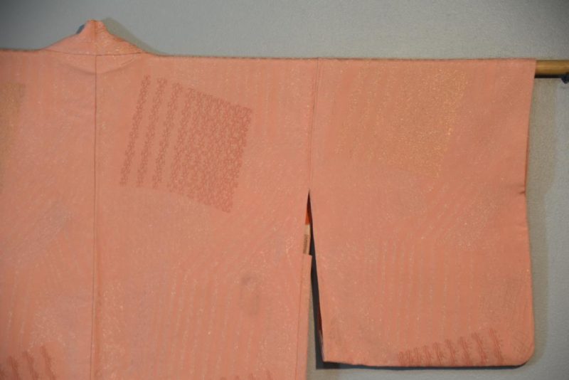 Metallic Thread Pink Silk Haori Jacket - Image 10
