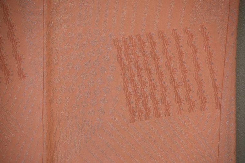 Metallic Thread Pink Silk Haori Jacket - Image 4