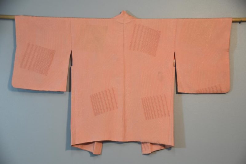 Metallic Thread Pink Silk Haori Jacket - Image 5
