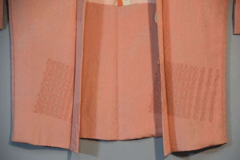 Metallic Thread Pink Silk Haori Jacket - Image 8