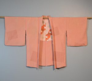 Metallic Thread Pink Silk Haori Jacket