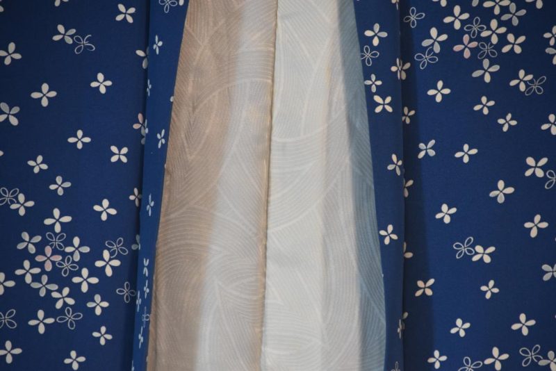 Petals on Blue Japanese Silk Haori Jacket - Image 4