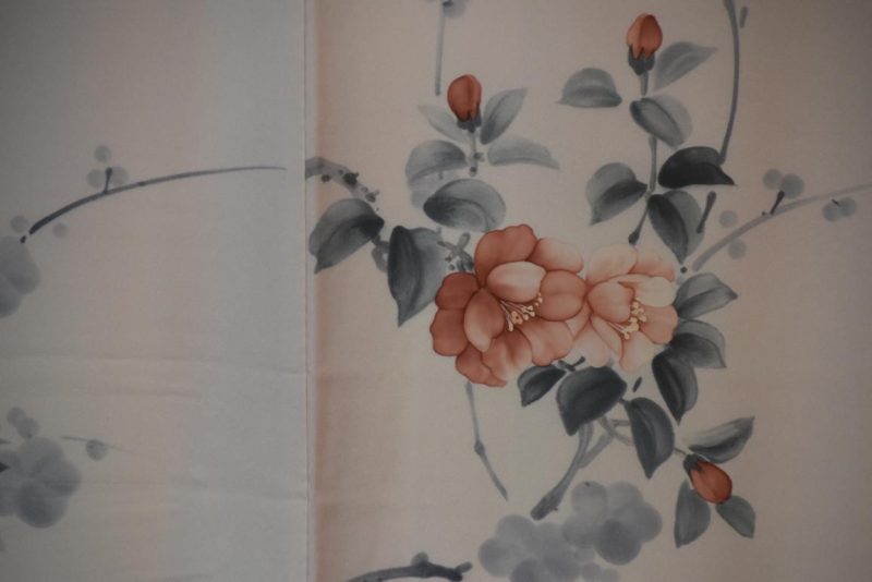 Roses Japanese Vintage Silk Kimono - Image 2