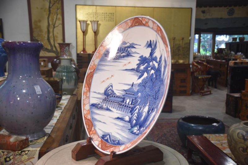 Japanese Imari Ware Porcelain Plate Width:555mm - Image 5