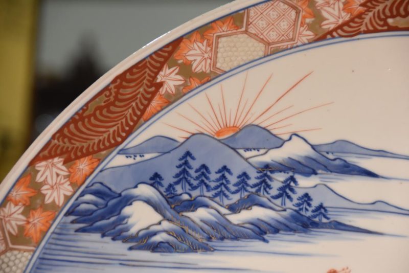 Japanese Imari Ware Porcelain Plate Width:555mm - Image 4
