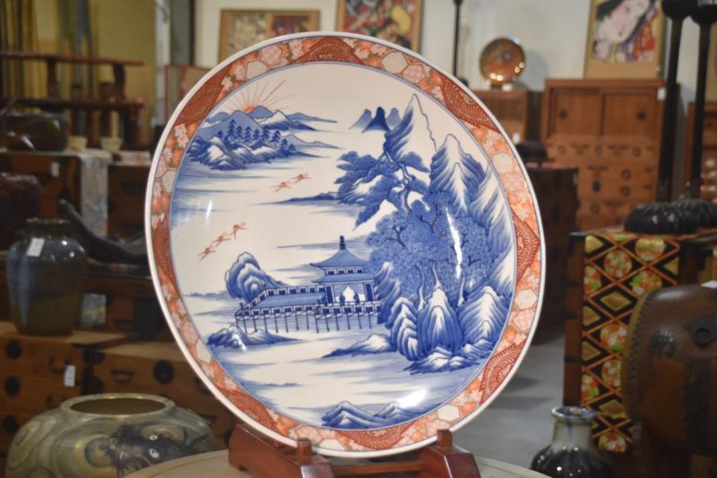 Japanese Imari Ware Porcelain Plate Width:555mm - Image 3