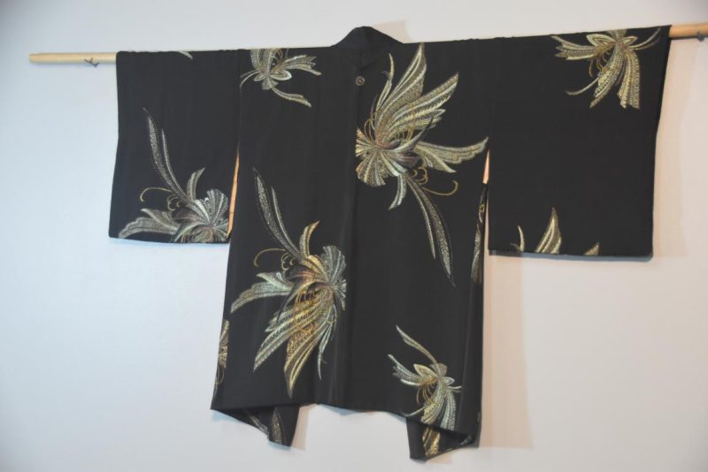 Metallic Thread Japanese Silk Haori Jacket - Image 13