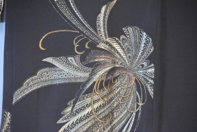 Metallic Thread Japanese Silk Haori Jacket - Image 2