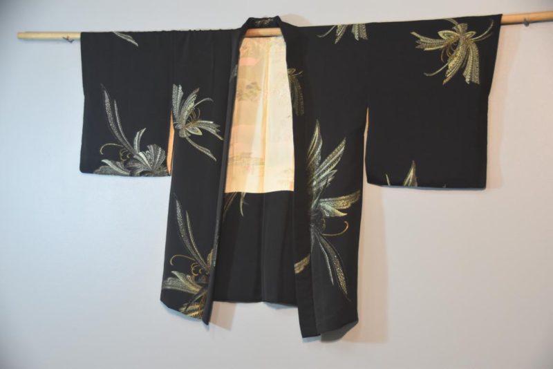 Metallic Thread Japanese Silk Haori Jacket - Image 9