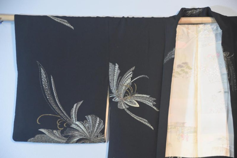 Metallic Thread Japanese Silk Haori Jacket - Image 6