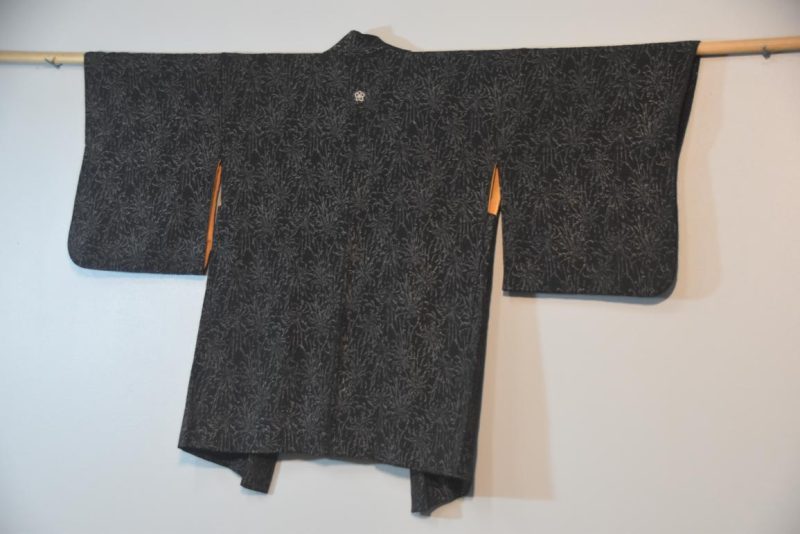 Chrysanthemum Metallic Thread Japanese Silk Haori Jacket - Image 5